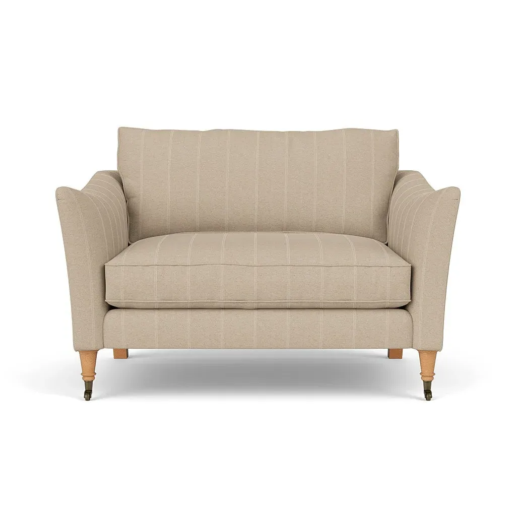 Love Seat - Natural, Compton Stripe