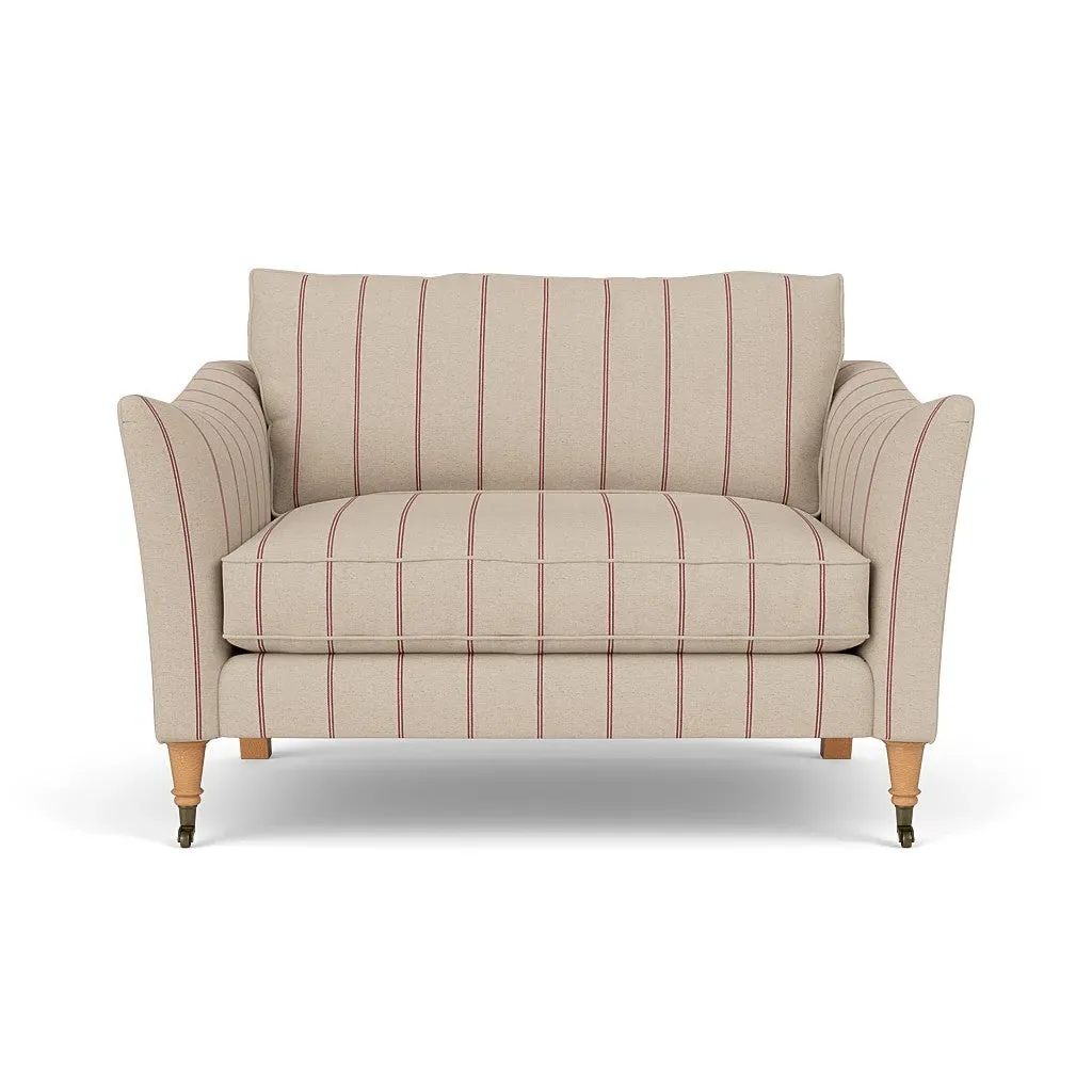 Love Seat - Raspberry, Compton Stripe