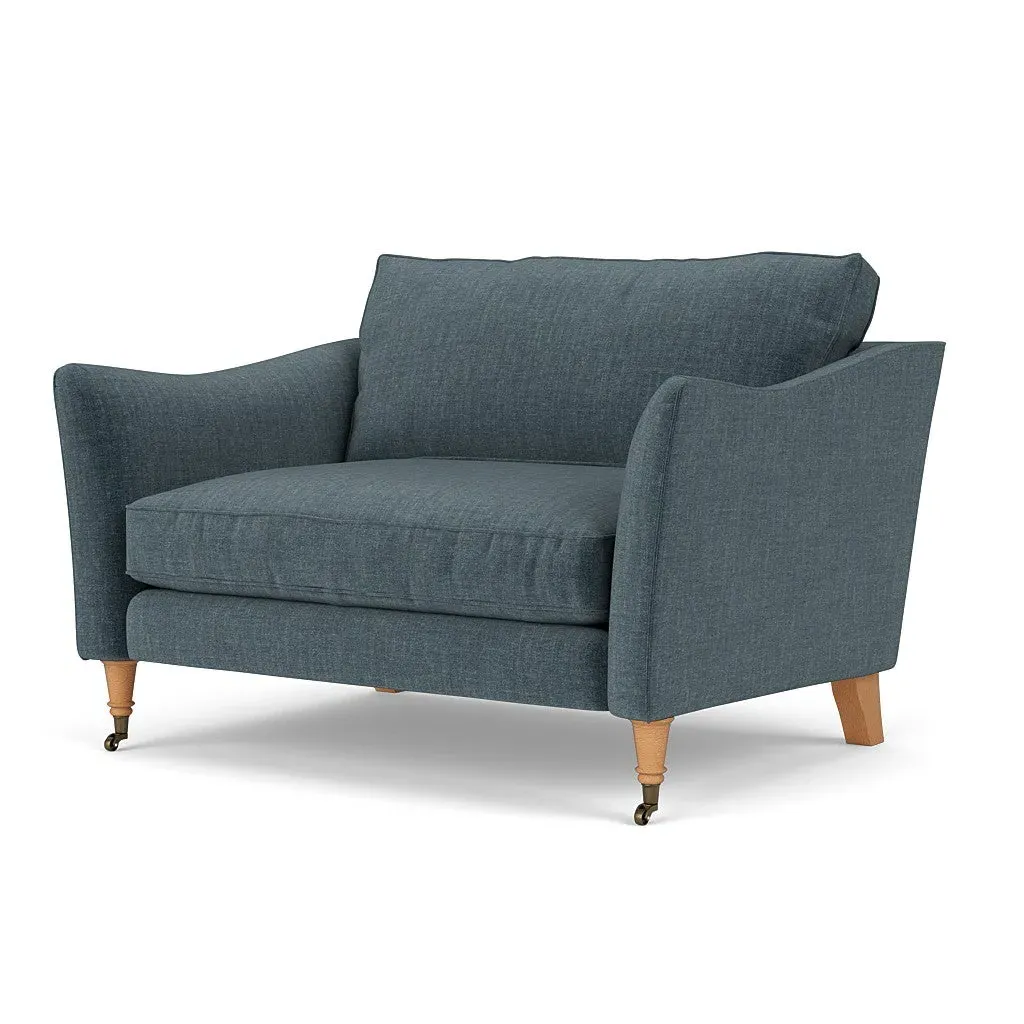 Love Seat - Teal, Eco Chenille