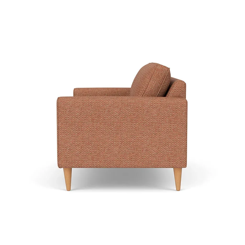 2-Seater Sofa - Brick, Herringbone Weave