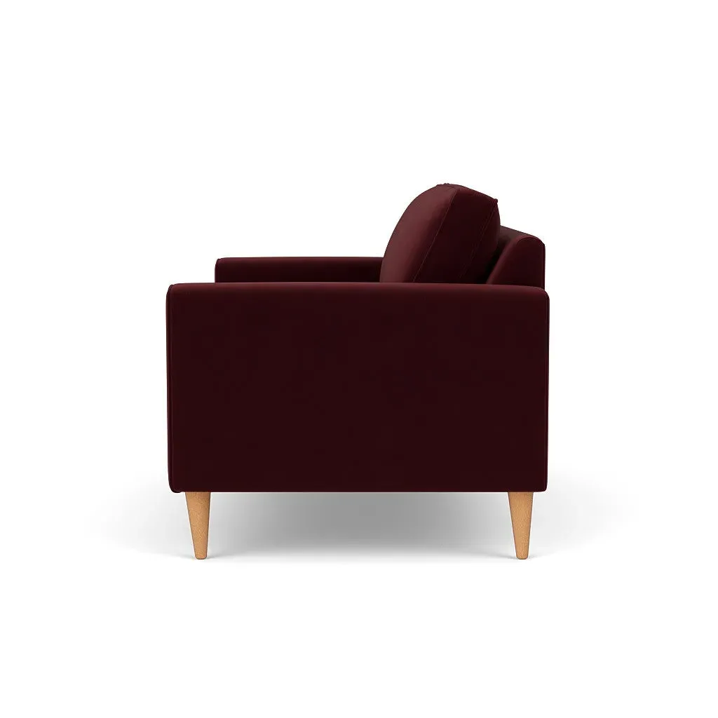 2-Seater Sofa - Dark Rosehip, Matt Velvet