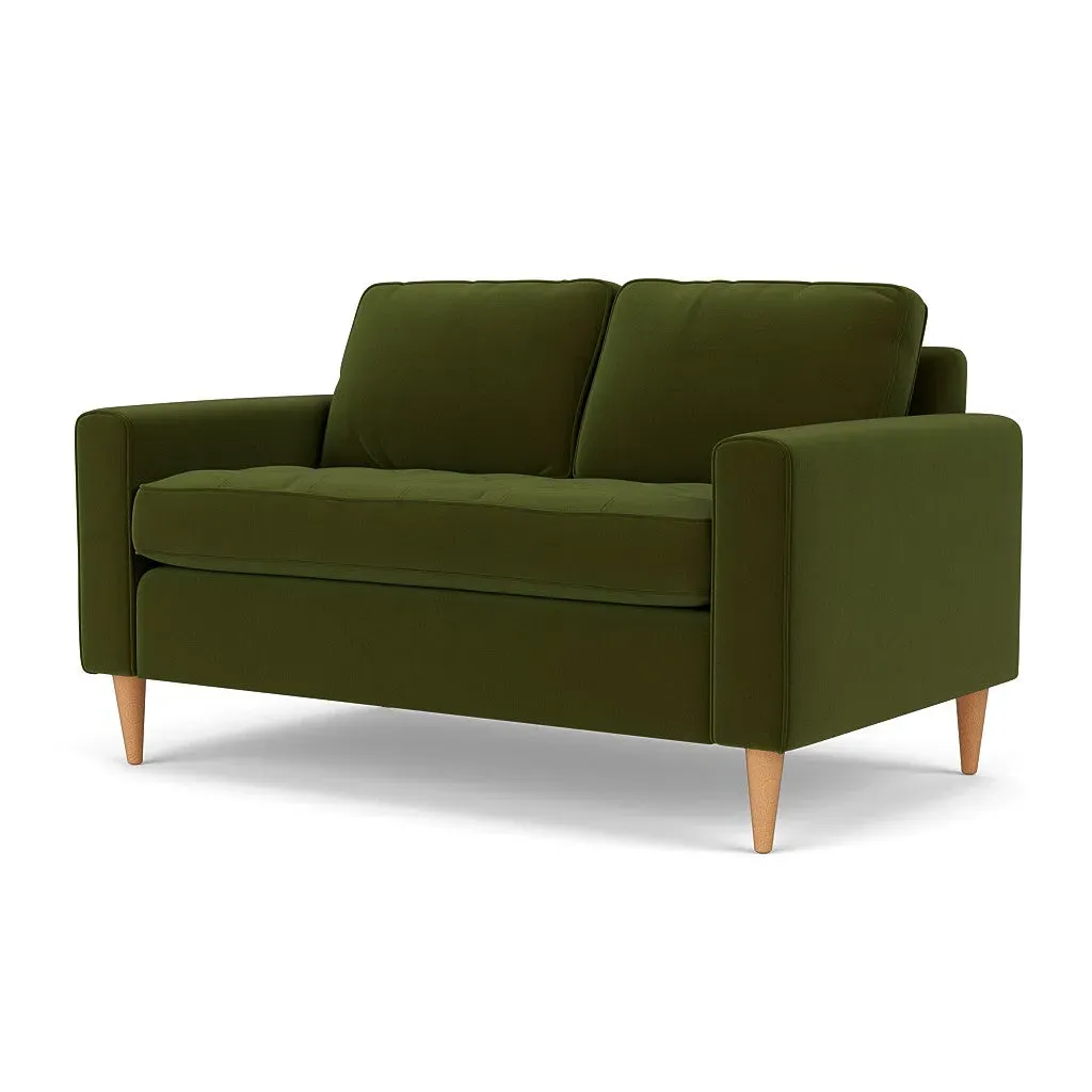 2-Seater Sofa - Forest Green, Matt Velvet