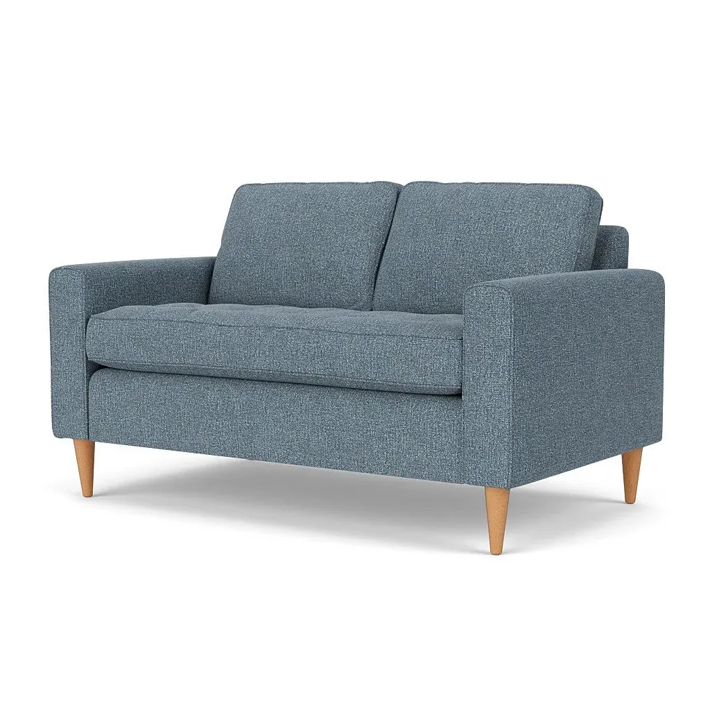 2-Seater Sofa - Mid Blue, Aquaclean Oxford