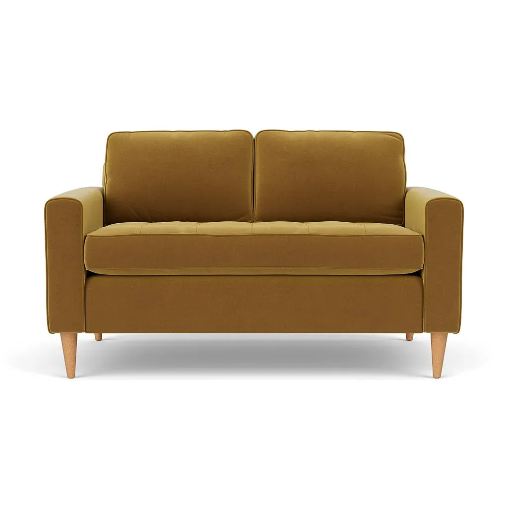 2-Seater Sofa - Mustard, Matt Velvet image