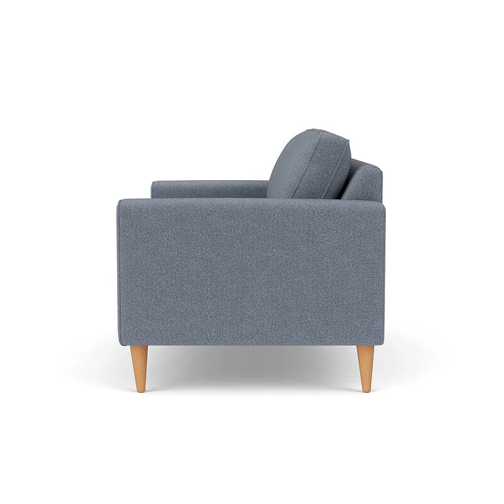 2-Seater Sofa - Navy, Eco Herringbone