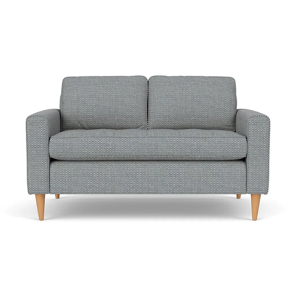 2-Seater Sofa - Navy, Herringbone Weave image