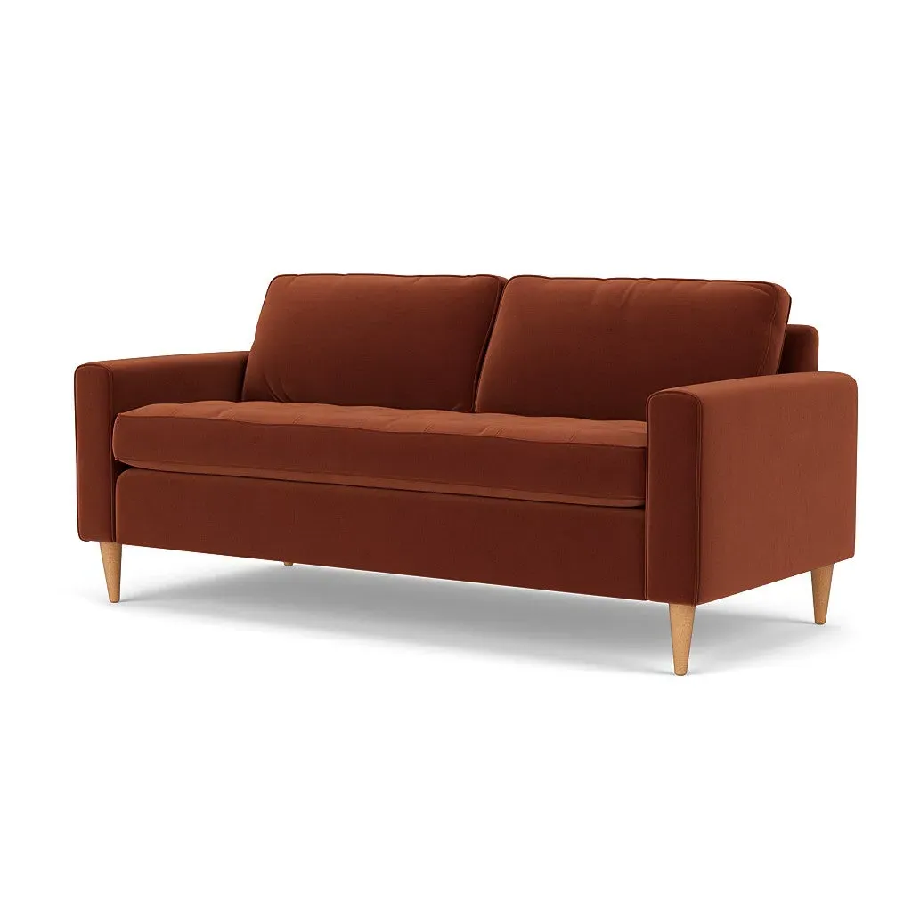 3-Seater Sofa - Brick, Matt Velvet