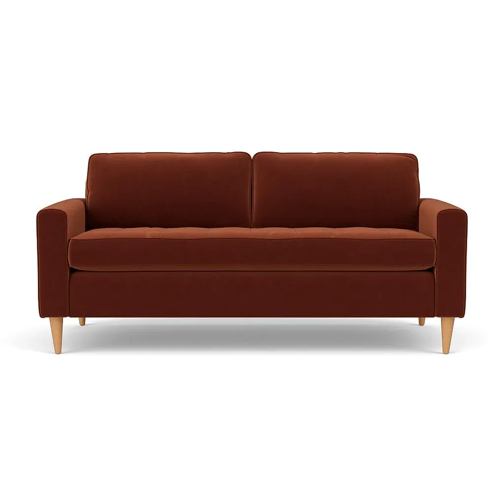 3-Seater Sofa - Brick, Matt Velvet