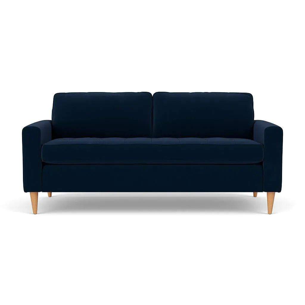 3-Seater Sofa - Deep Blue, Matt Velvet