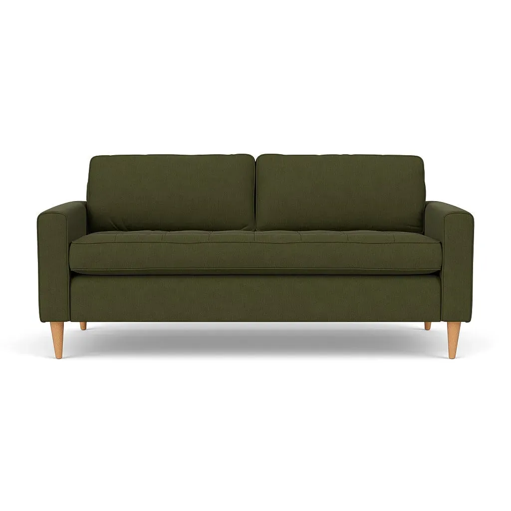 3-Seater Sofa - Forest Green, Linen Mix