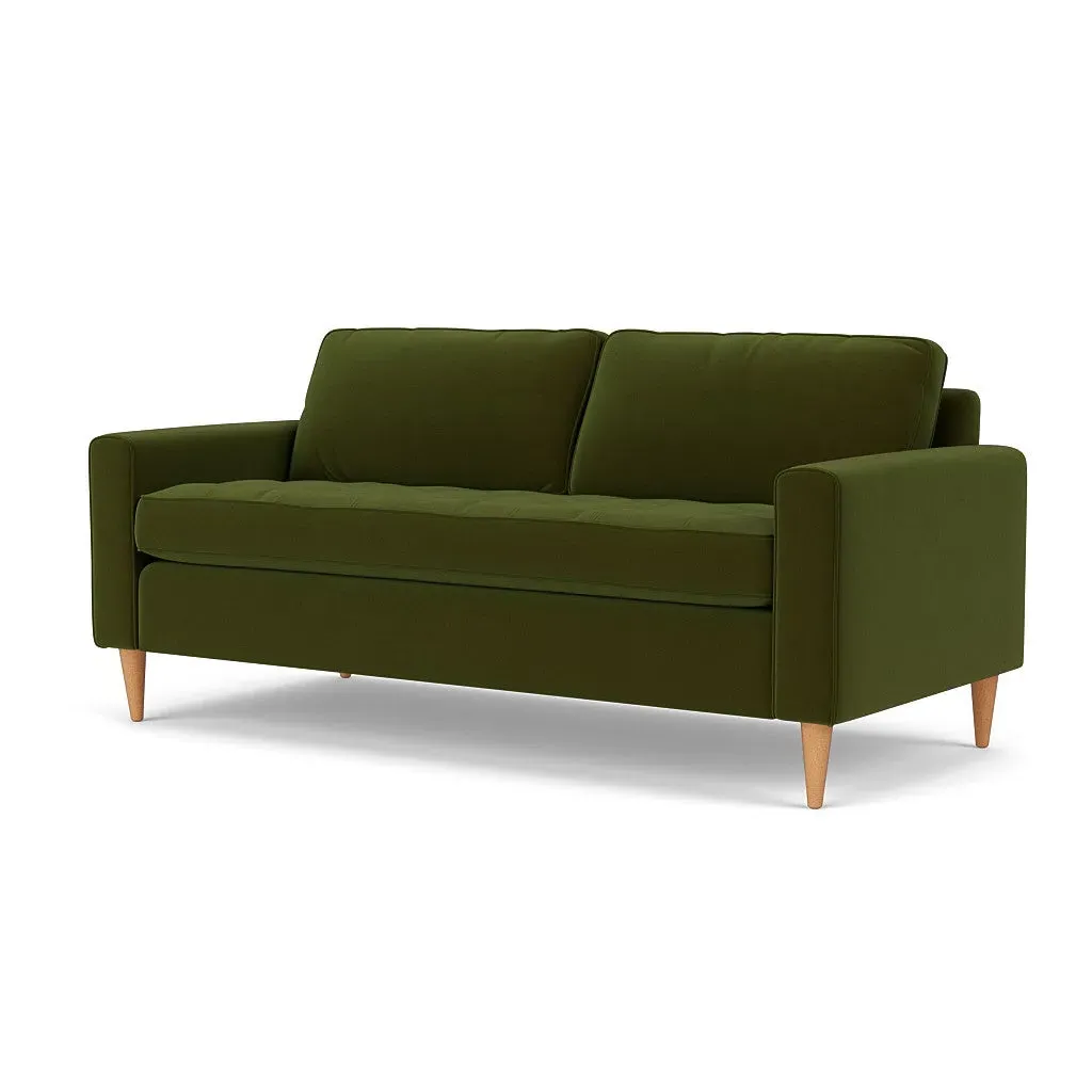3-Seater Sofa - Forest Green, Matt Velvet