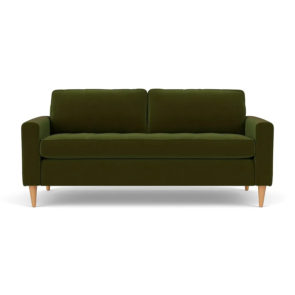 3-Seater Sofa - Forest Green, Matt Velvet