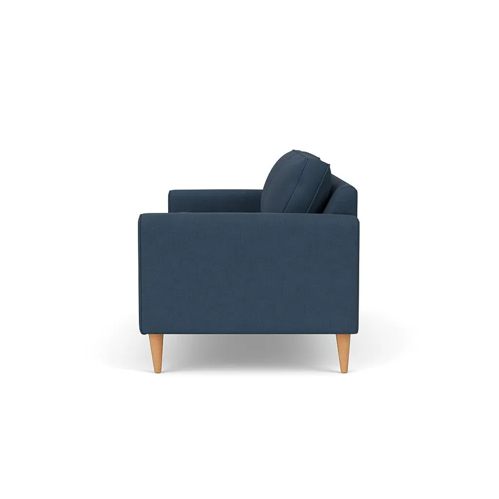 3-Seater Sofa - Indigo, Linen Mix