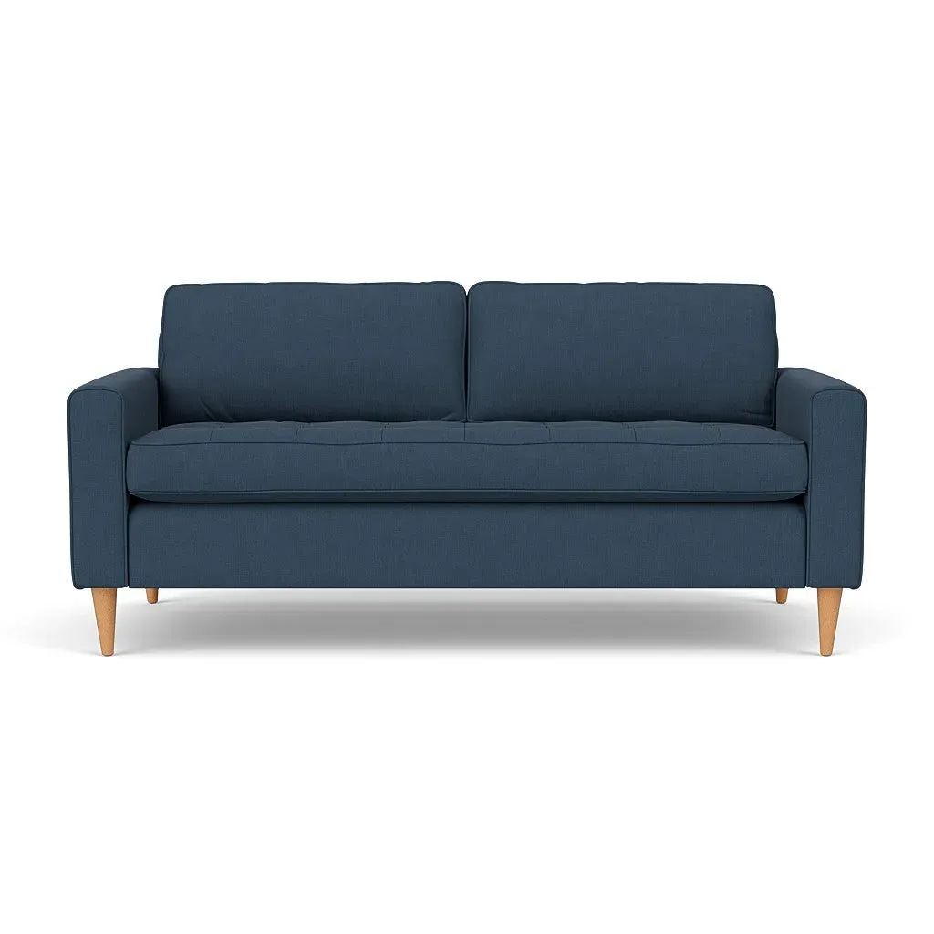3-Seater Sofa - Indigo, Linen Mix