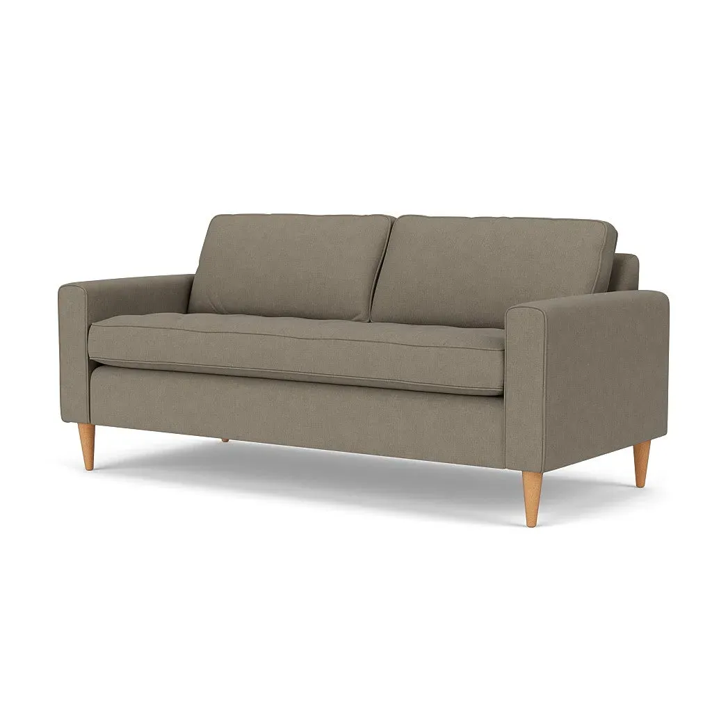 3-Seater Sofa - Mid Grey, Linen Mix