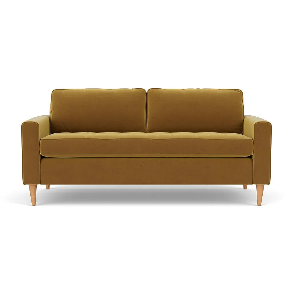 3-Seater Sofa - Mustard, Matt Velvet