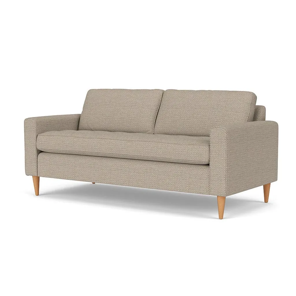 3 Seater Sofa - Natural, Herringbone Weave