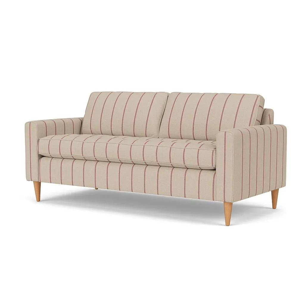 3-Seater Sofa - Raspberry, Compton Stripe
