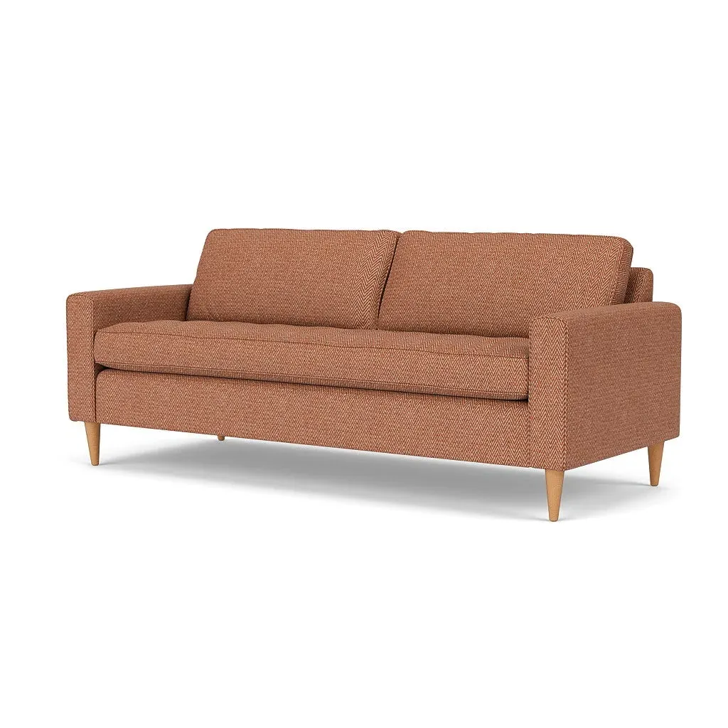 4-Seater Sofa - Brick, Herringbone Weave