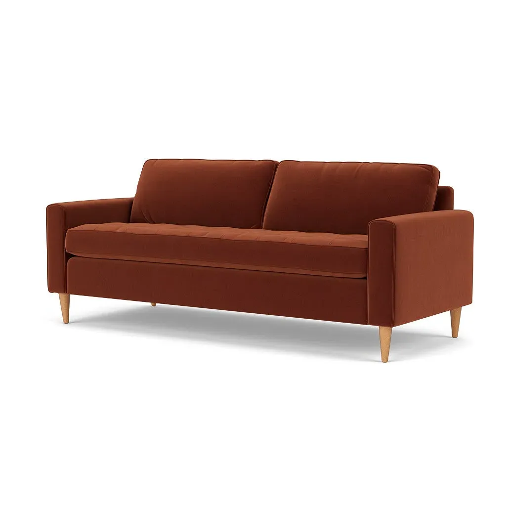 4-Seater Sofa - Brick, Matt Velvet