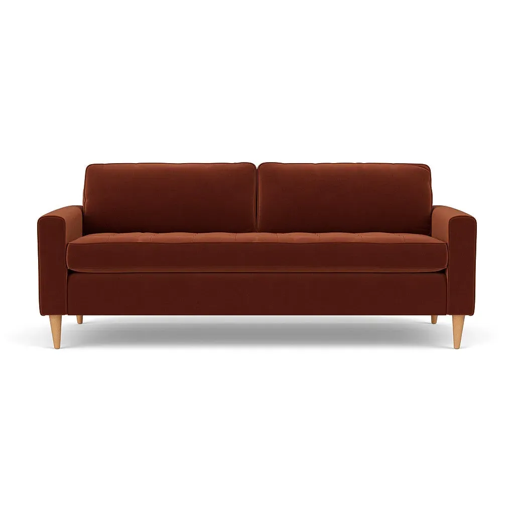 4-Seater Sofa - Brick, Matt Velvet