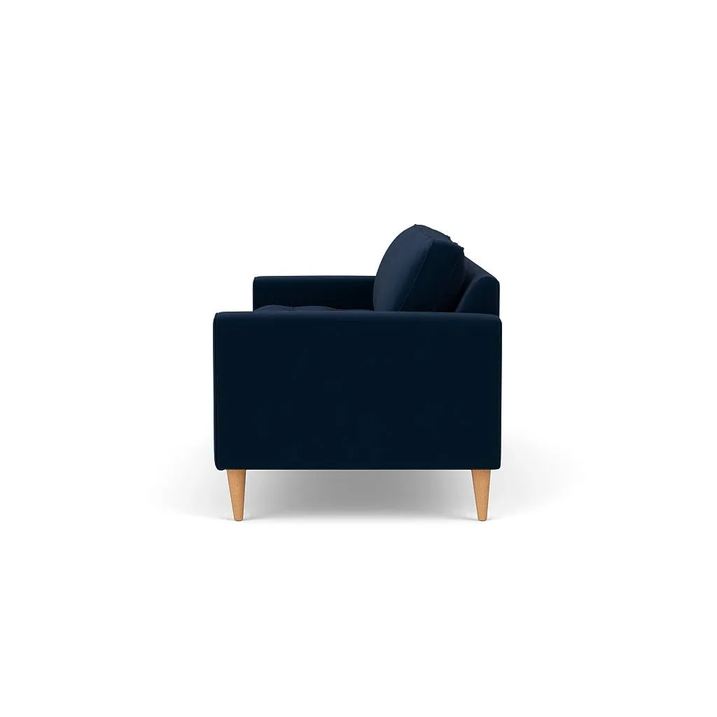 4-Seater Sofa - Deep Blue, Matt Velvet