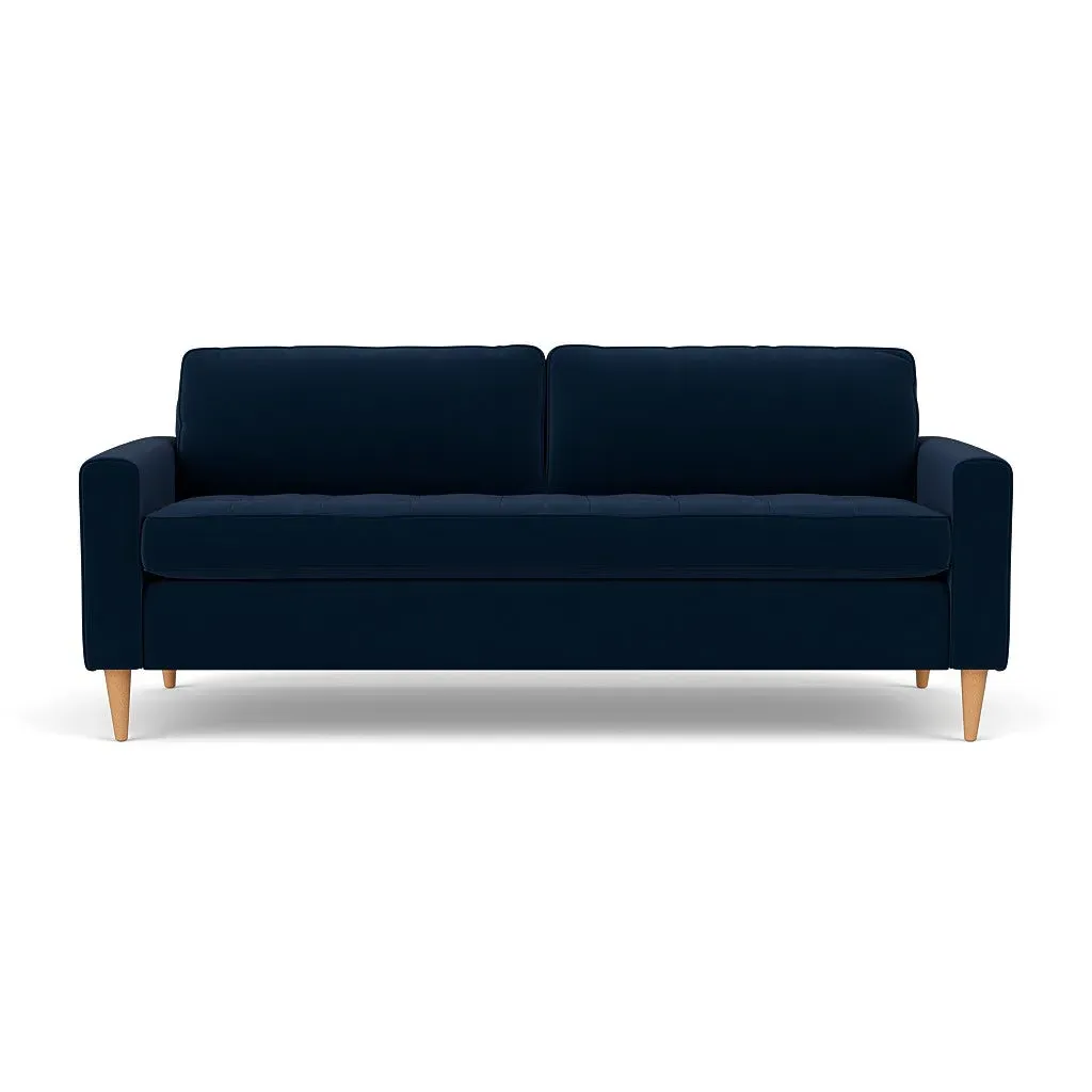 4-Seater Sofa - Deep Blue, Matt Velvet