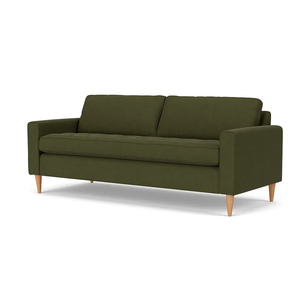 4-Seater Sofa - Forest Green, Linen Mix