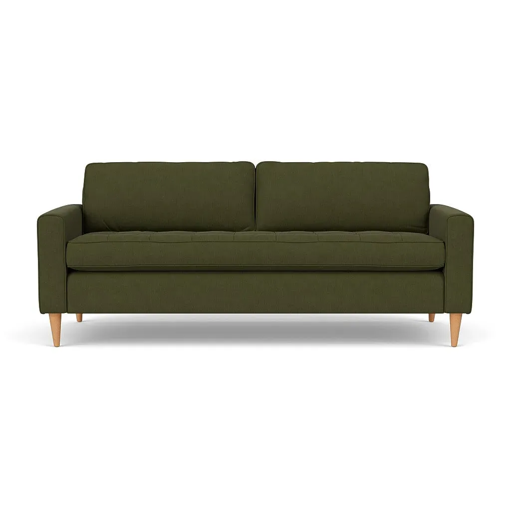 4-Seater Sofa - Forest Green, Linen Mix