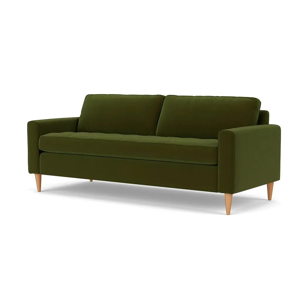 4-Seater Sofa - Forest Green, Matt Velvet