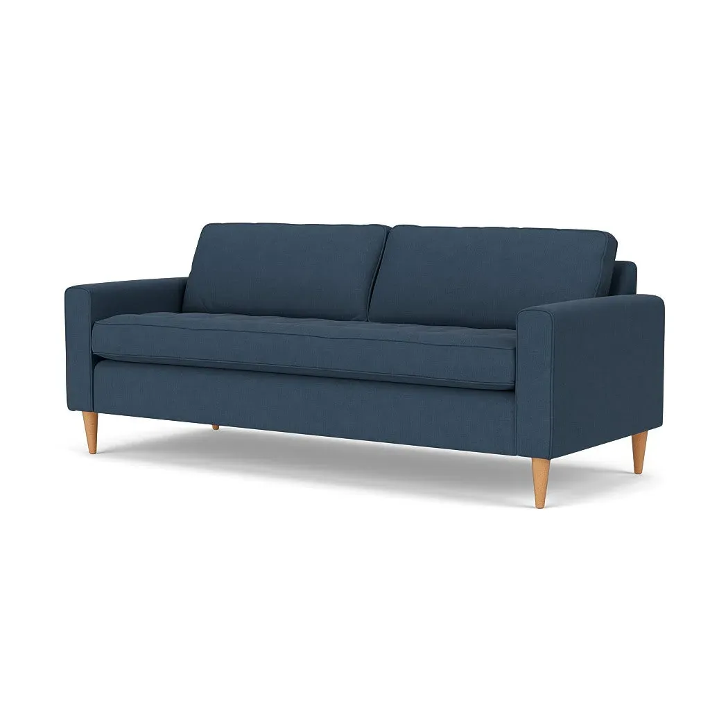 4-Seater Sofa - Indigo, Linen Mix