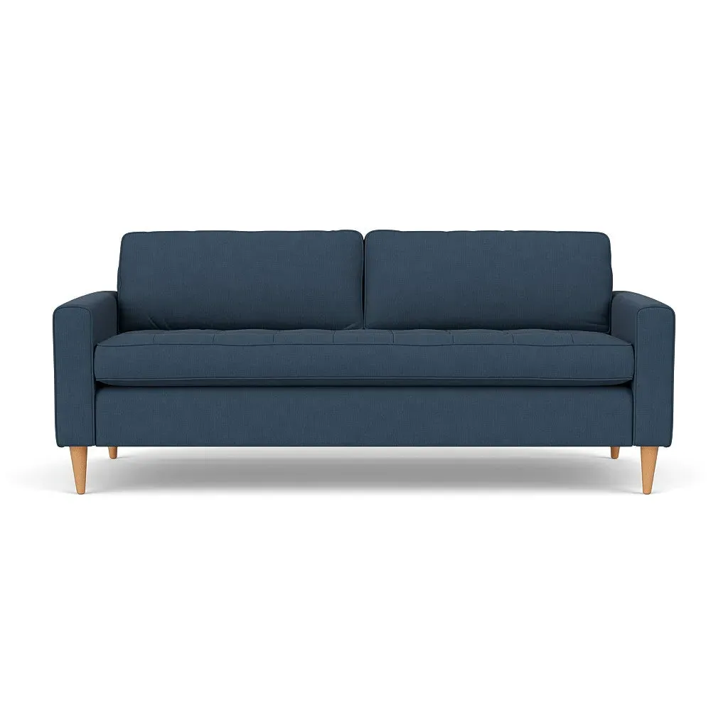 4-Seater Sofa - Indigo, Linen Mix