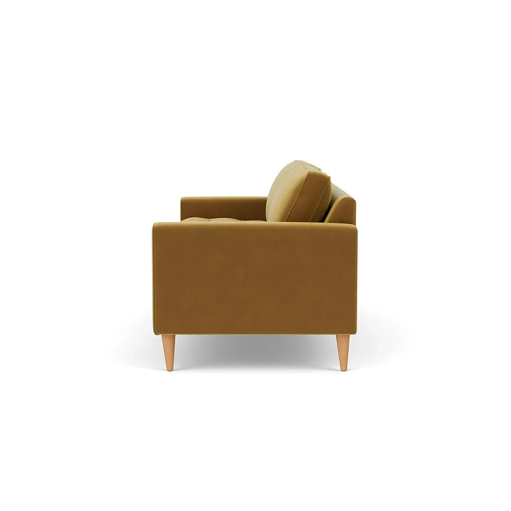 4-Seater Sofa - Mustard, Matt Velvet