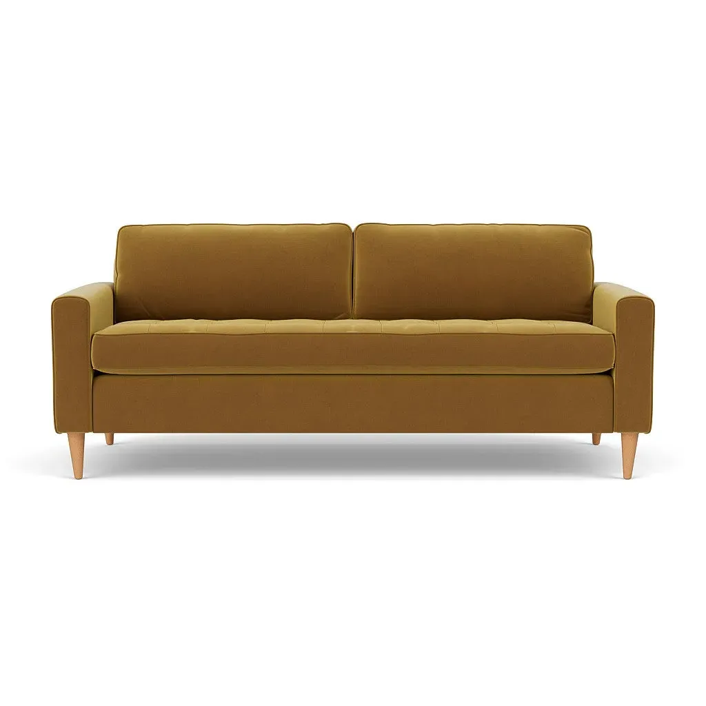 4-Seater Sofa - Mustard, Matt Velvet