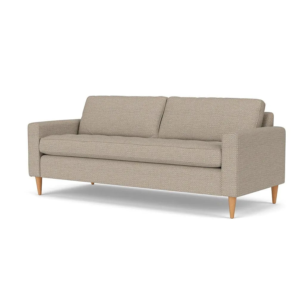 4-Seater Sofa - Natural, Herringbone Weave