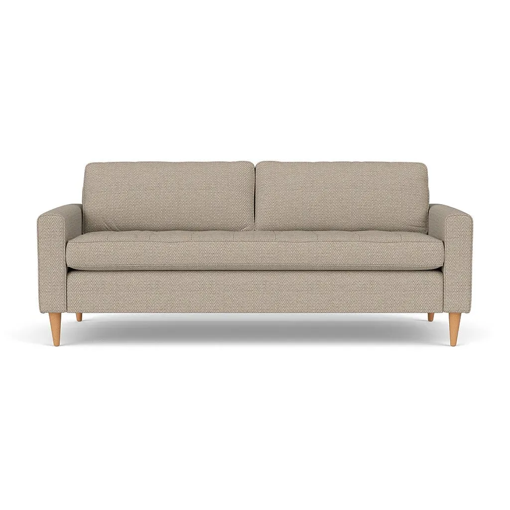 4-Seater Sofa - Natural, Herringbone Weave