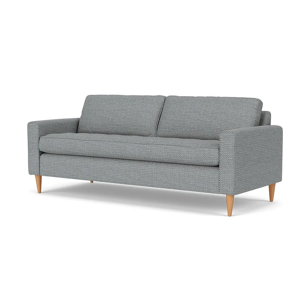 4-Seater Sofa - Navy, Herringbone Weave