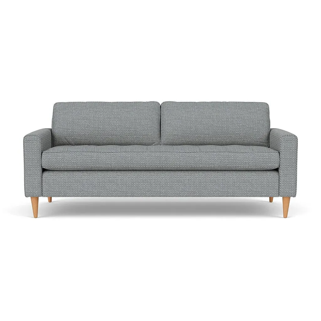4-Seater Sofa - Navy, Herringbone Weave