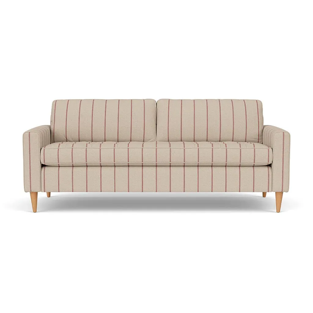 4-Seater Sofa - Raspberry, Compton Stripe