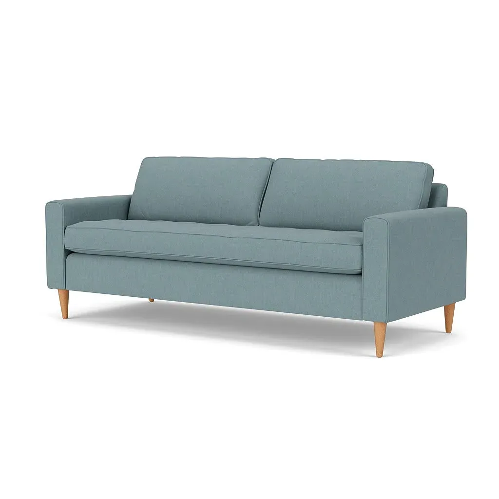 4-Seater Sofa - Sky Blue, Linen Mix