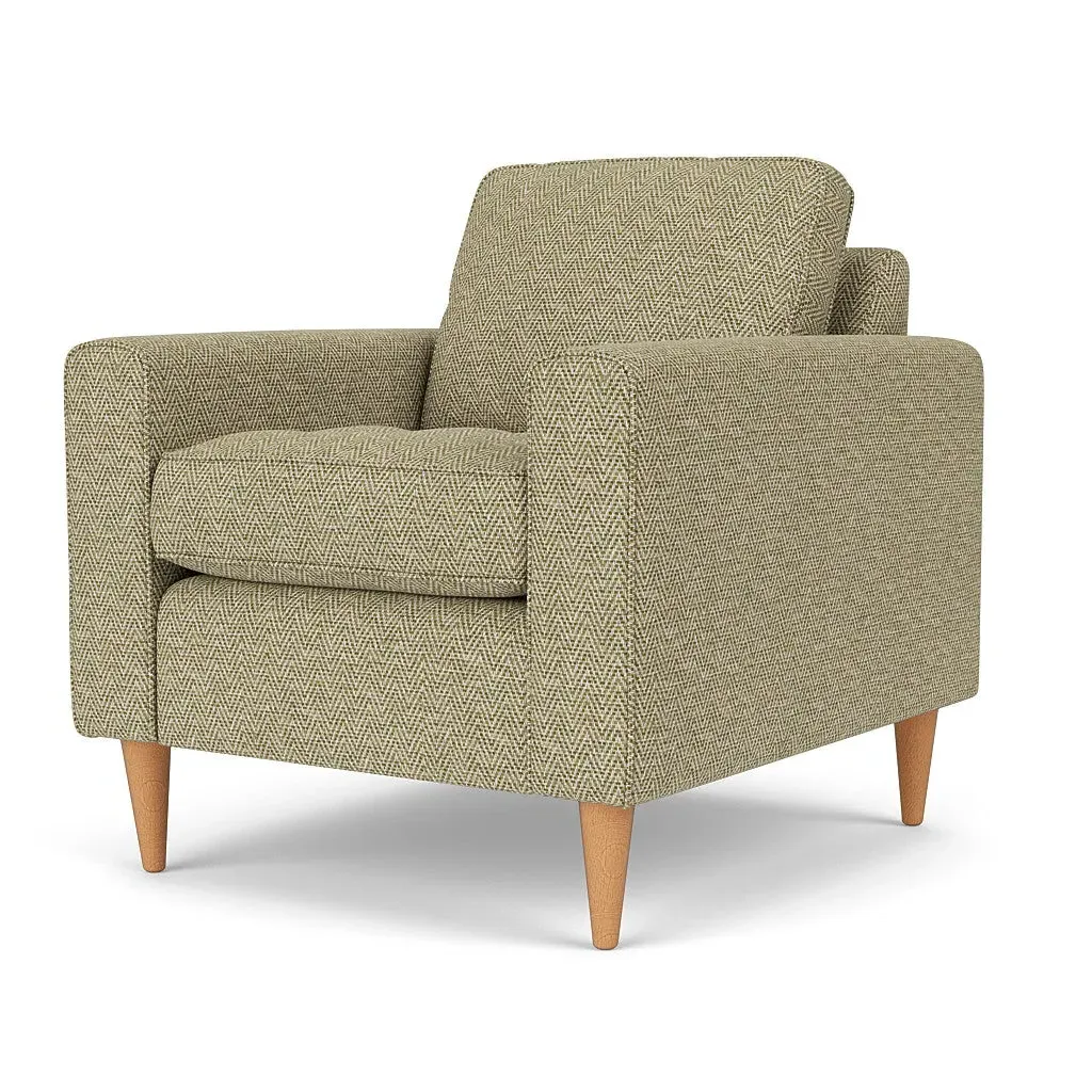 Armchair - Apple, Herringbone Weave