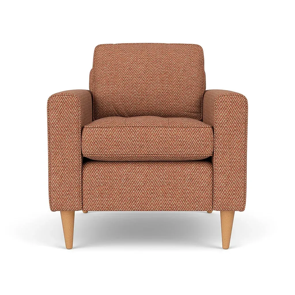 Armchair - Brick, Herringbone Weave