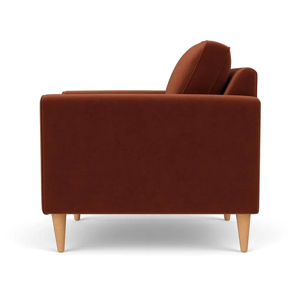 Armchair - Brick, Matt Velvet