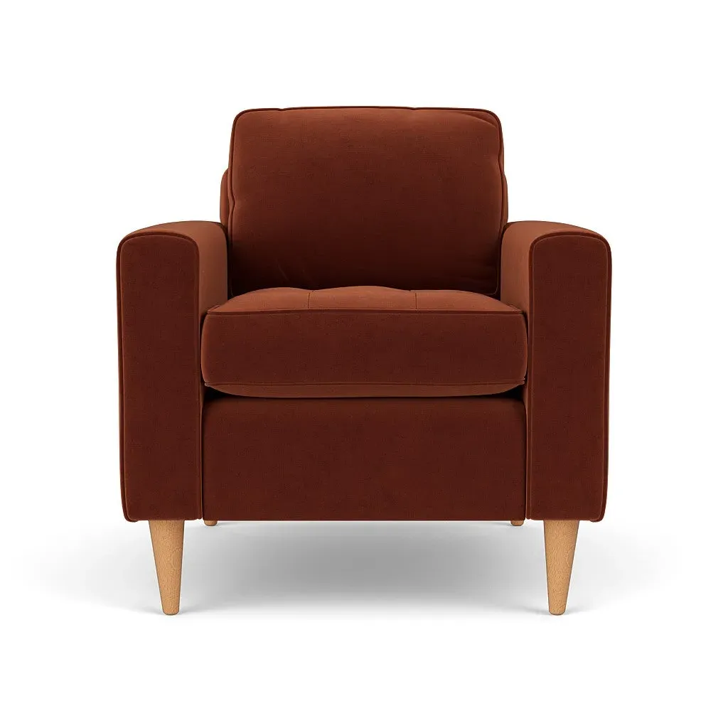 Armchair - Brick, Matt Velvet image