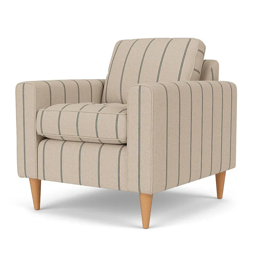 Armchair - Charcoal, Compton Stripe