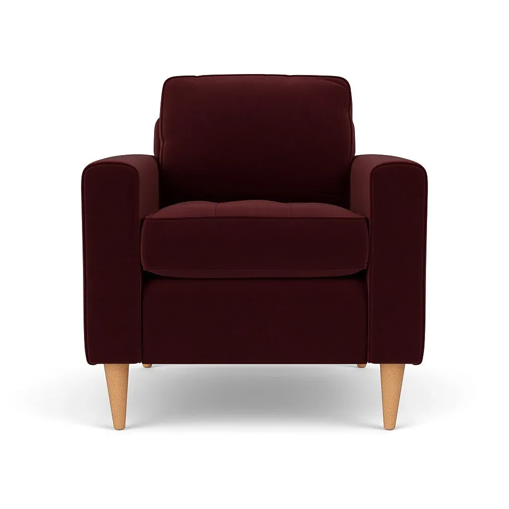 Armchair - Dark Rosehip, Matt Velvet