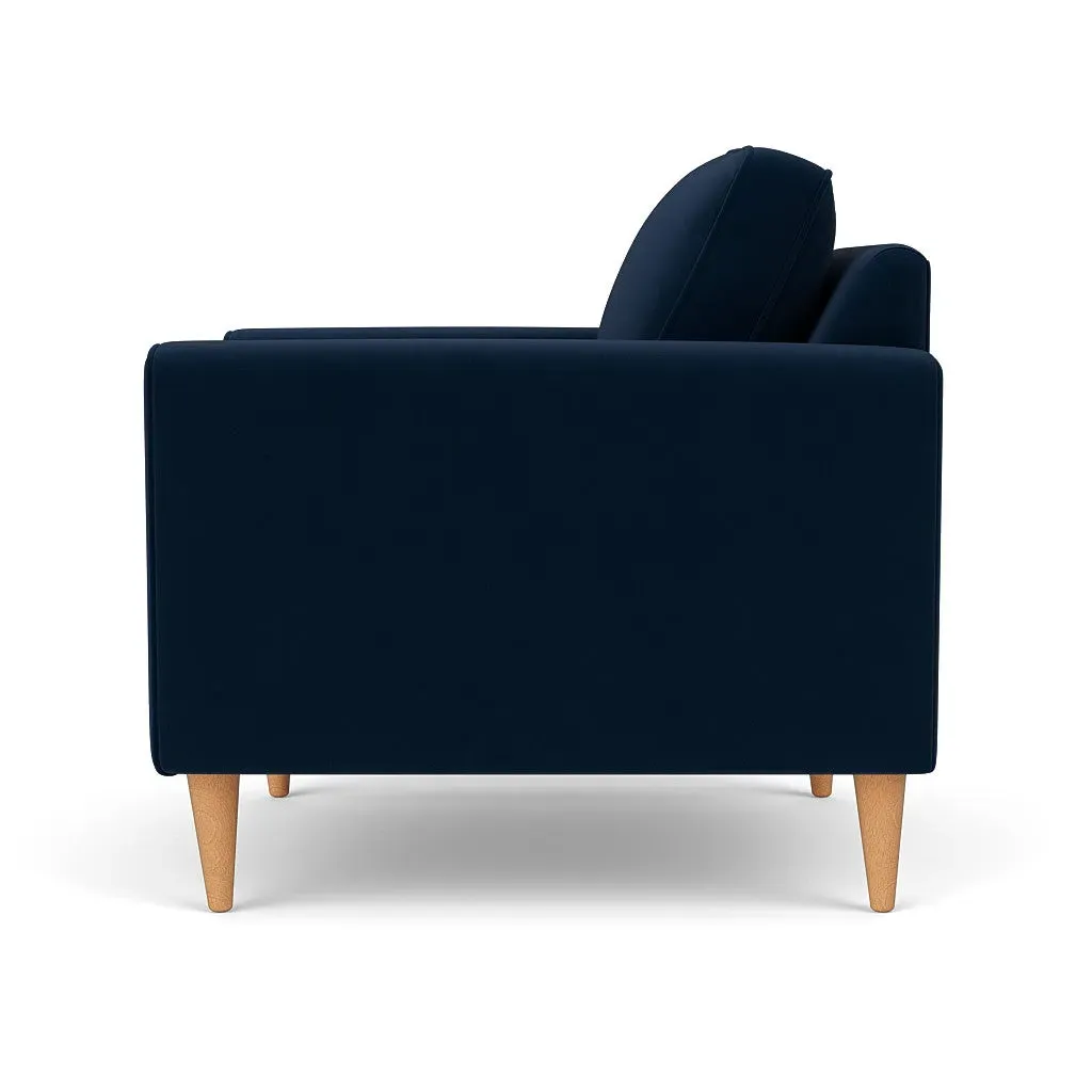 Armchair - Deep Blue, Matt Velvet