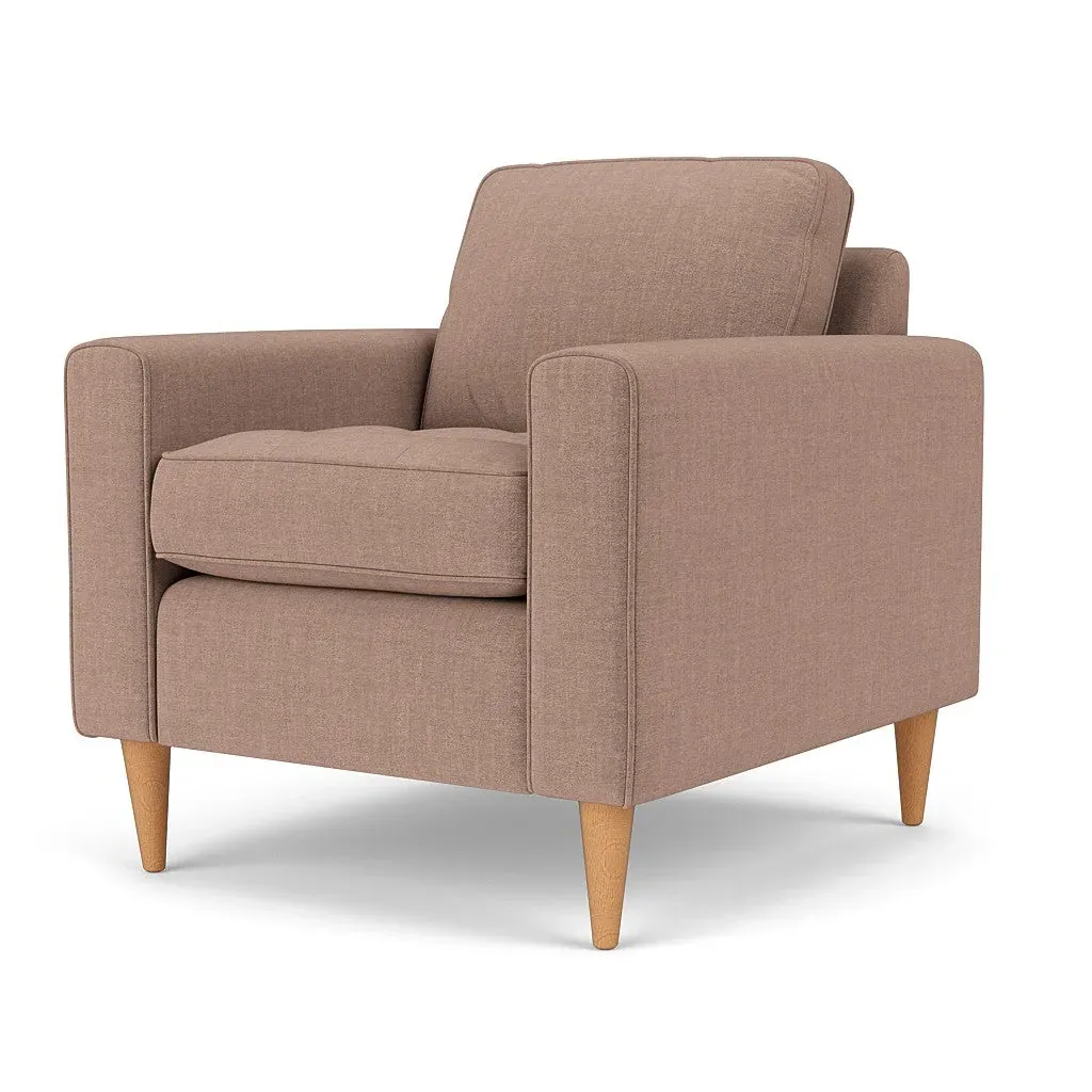 Armchair - Dusky Rose, Eco Chenille