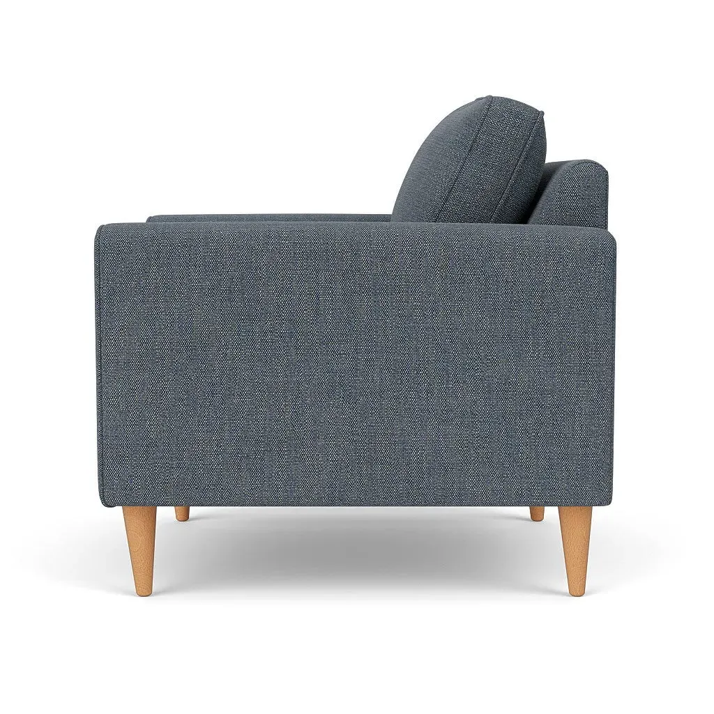 Armchair - Indigo, Rustic Weave