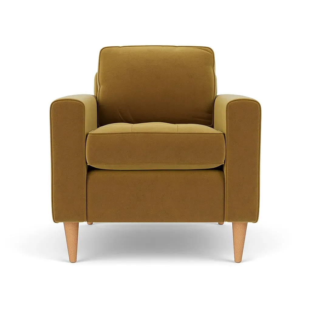 Armchair - Mustard, Matt Velvet